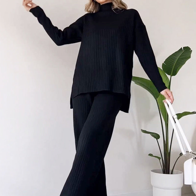 Turtleneck Sweater Dress – Casual Knitted Set Drako Watches