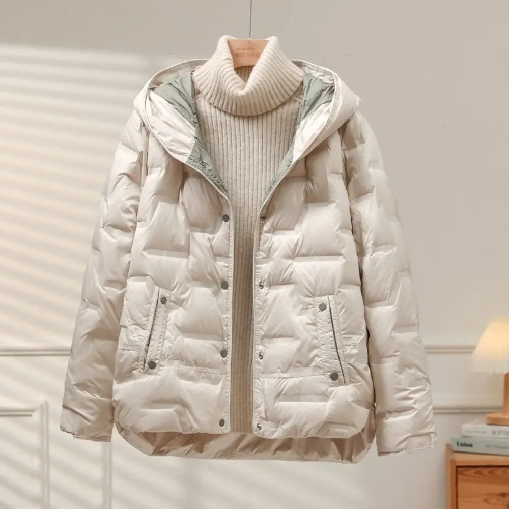 Léa Elegant and Warm Goose Down Puffer Jacket Drako Watches