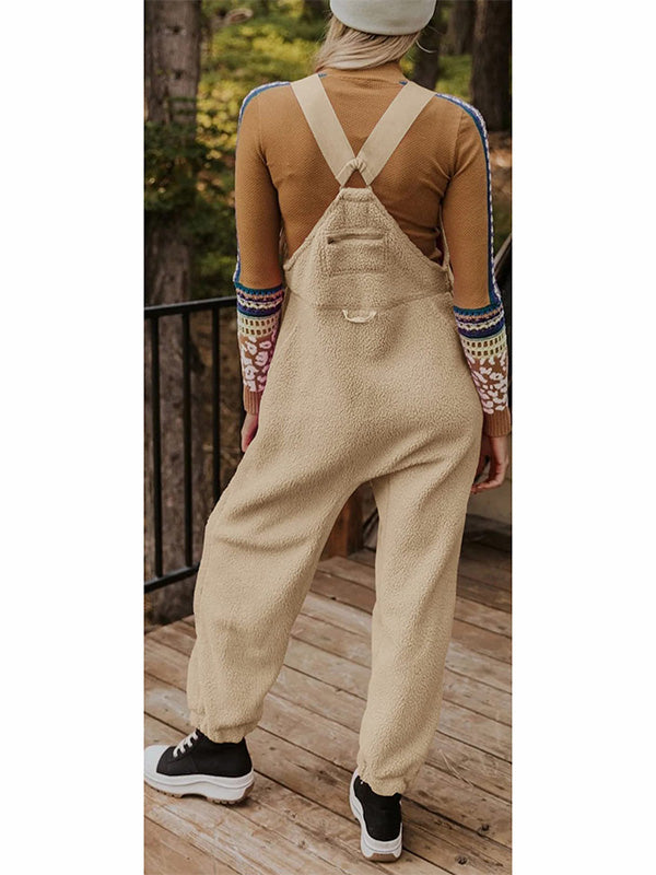 Women's Fleece Thermal Overalls With Zippered Pockets Drako™️