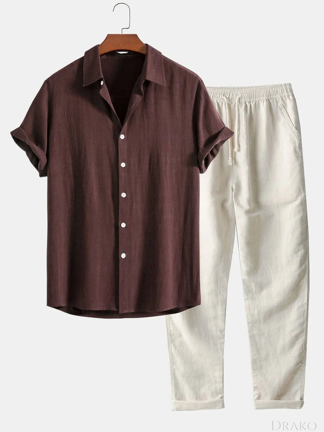 Carter Men’s Button Shirt and Shorts Set Drako Watches