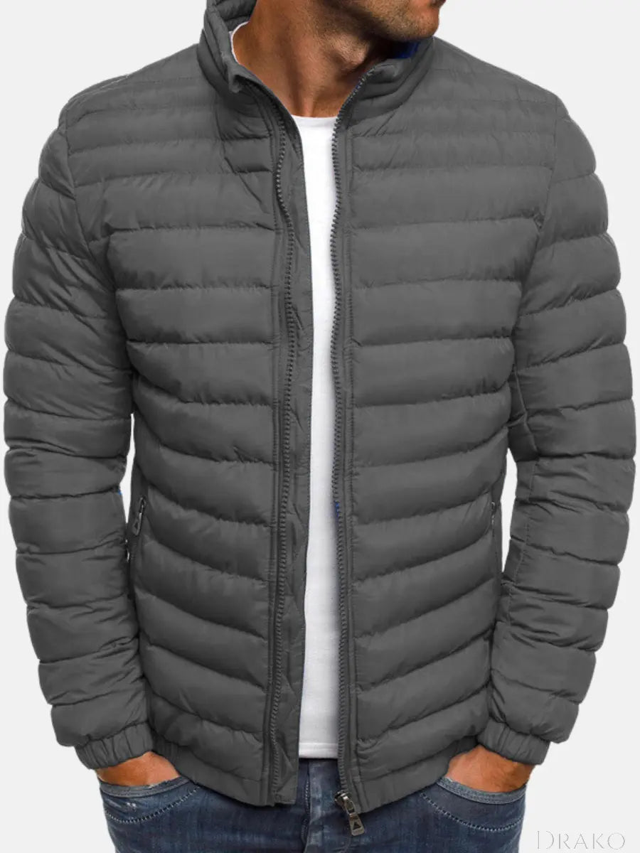 Daven Men’s Quilted Puffer Jacket Drako Watches