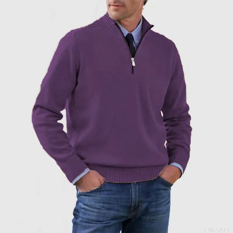Rowan Men’s Knitted Quarter Zip Pullover Drako Watches