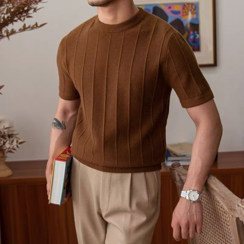 Monaco Ribbed Knit T-Shirt Drako™️