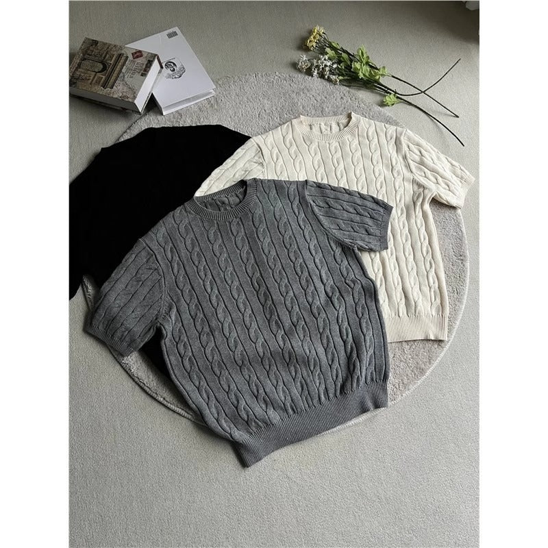 Everyday Cable Knit Sweater Tee Drako™️