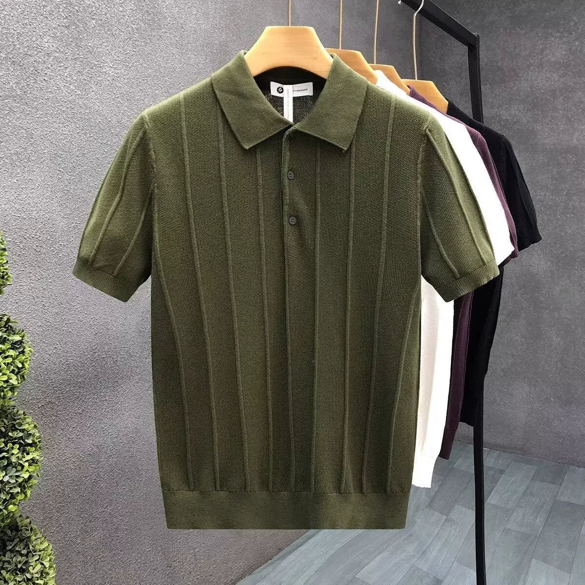 The Capri Polo | Men's Premium Textured Knit Drako™️