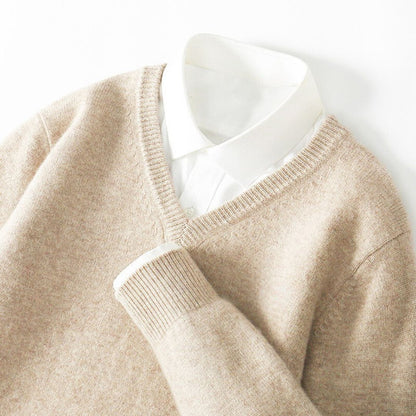 Olympia Merino V-Neck Sweater  Drako Watches