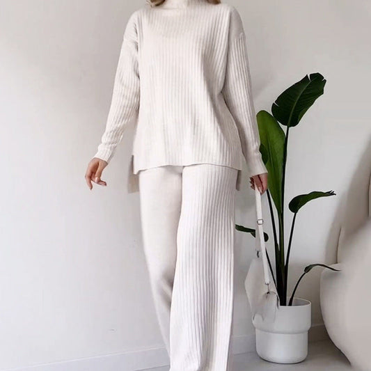 Turtleneck Sweater Dress – Casual Knitted Set  Drako Watches