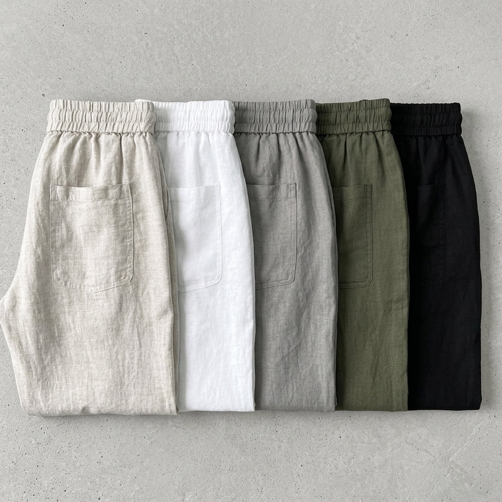 Pure Linen Men's Summer Loose-Fit Pants  Drako™️