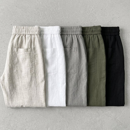 Pure Linen Men's Summer Loose-Fit Pants  Drako™️
