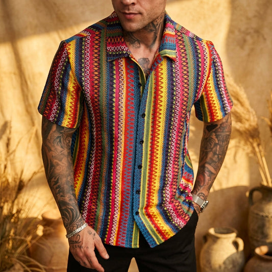 Men's Fashion Print Short Sleeve T-Shirt  Drako™️