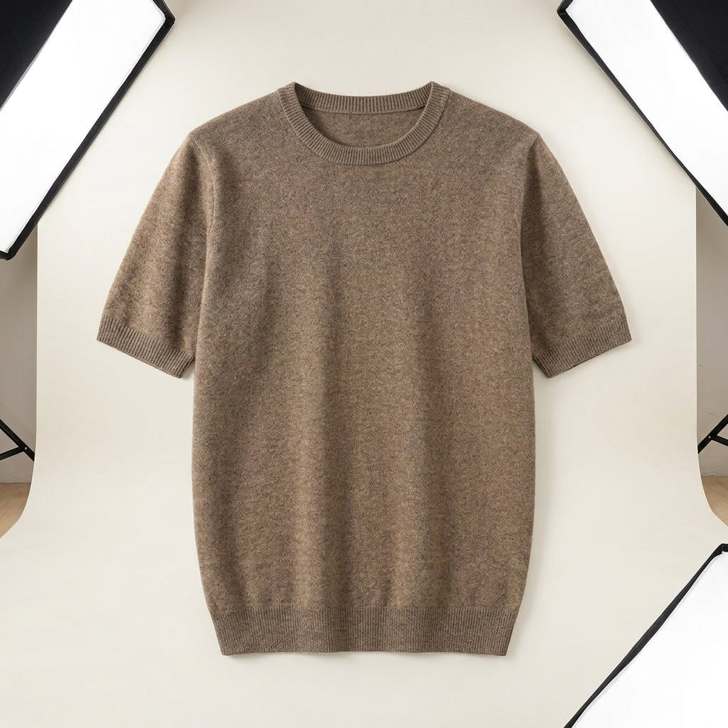 Men's Knitted Short Sleeve T-Shirt  Drako™️
