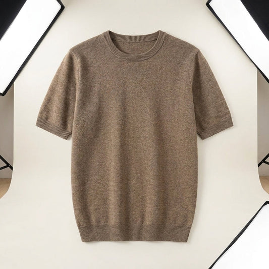 Men's Knitted Short Sleeve T-Shirt  Drako™️