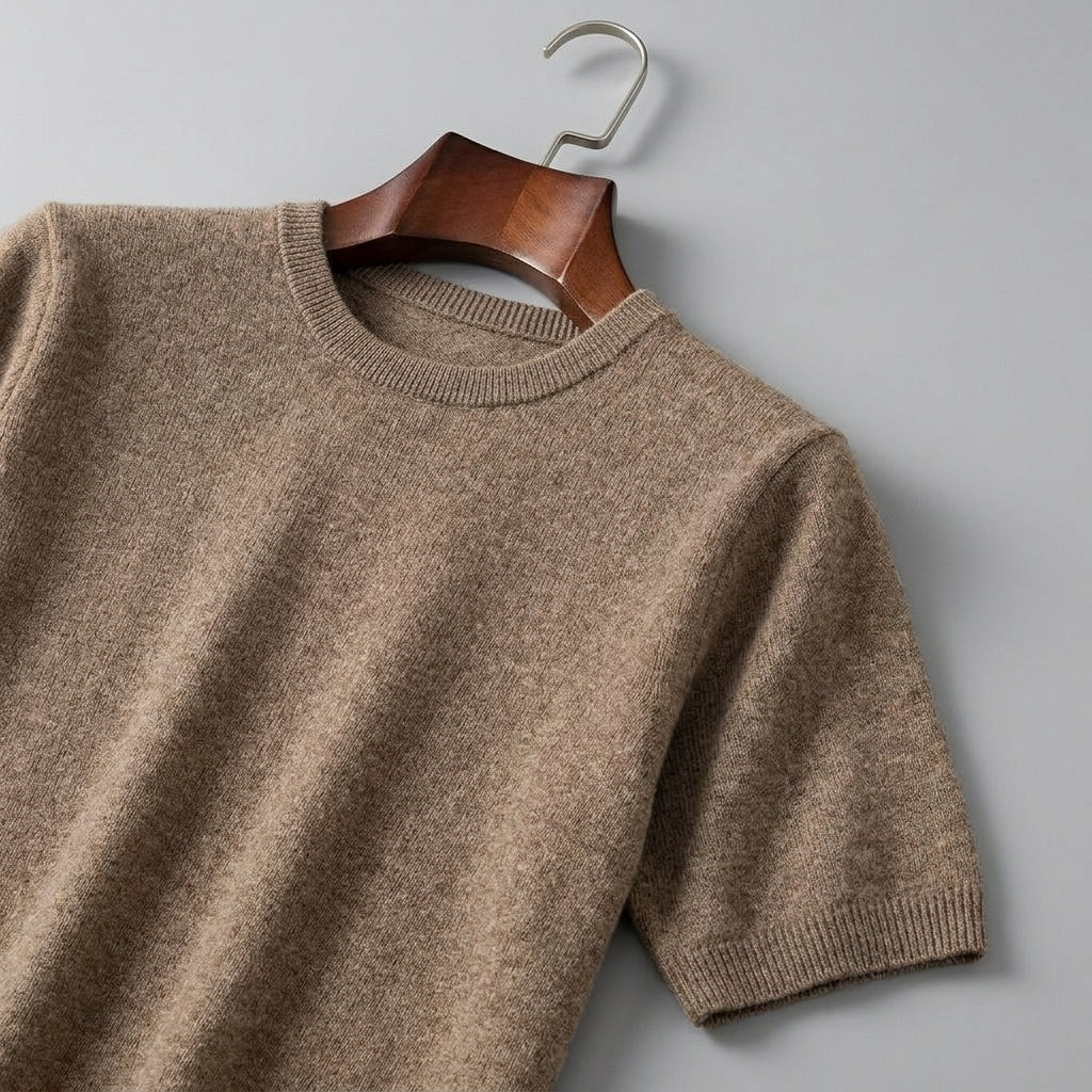 Men's Knitted Short Sleeve T-Shirt  Drako™️