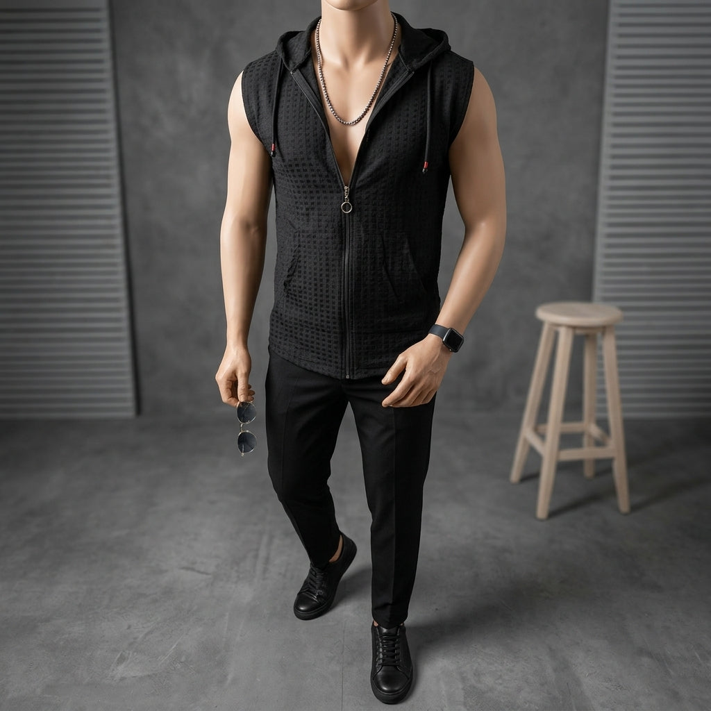 Men's Sleeveless Hooded Vest  Drako™️
