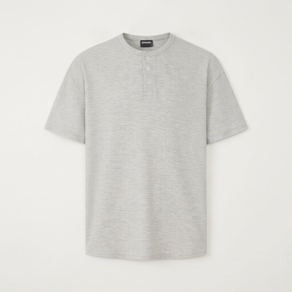 MYQ Men's Henley Short Sleeve T-Shirt  Drako™️
