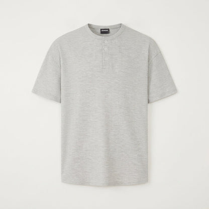 MYQ Men's Henley Short Sleeve T-Shirt  Drako™️