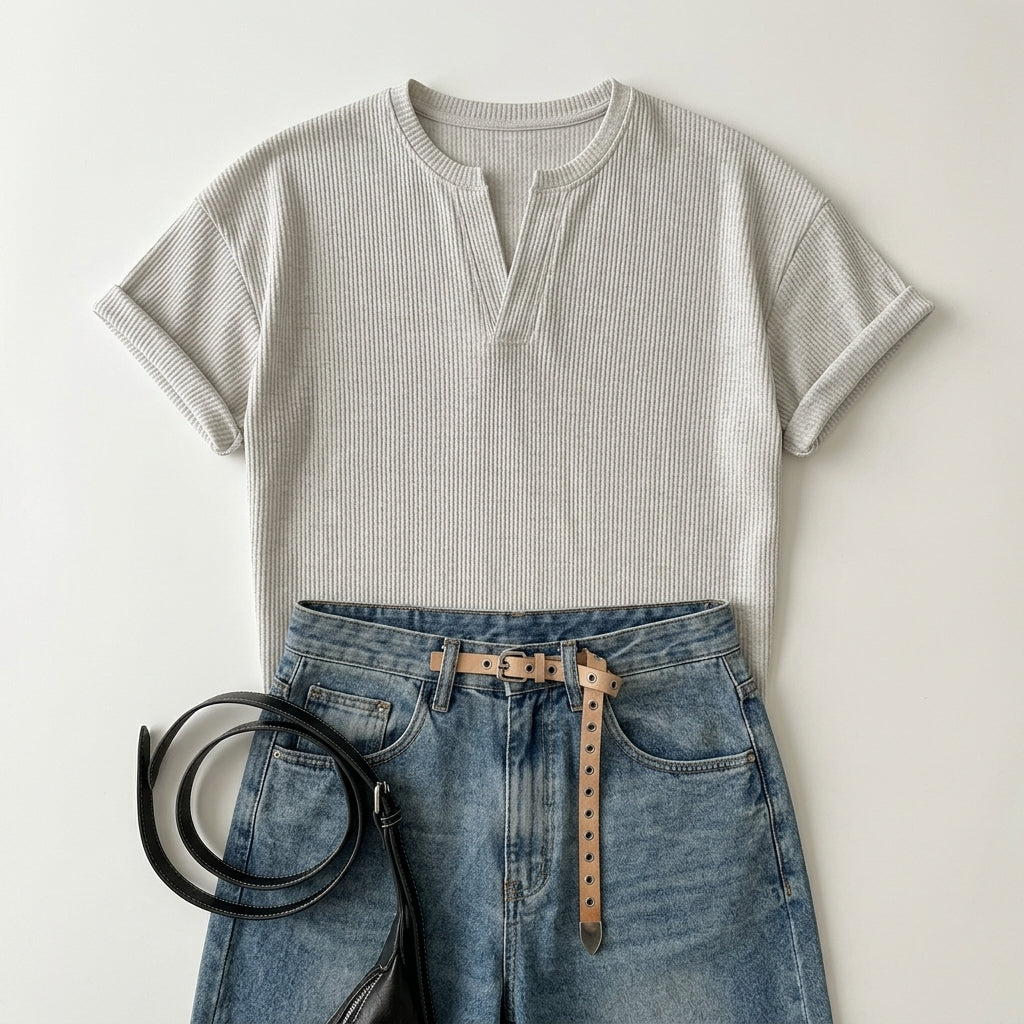 MYQ Men's Henley Short Sleeve T-Shirt  Drako™️