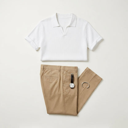 MYQ Men's Henley Short Sleeve T-Shirt  Drako™️