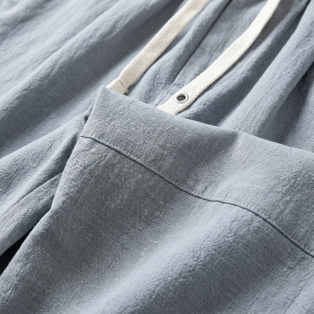 Men's Cotton Linen Casual Drawstring Pants  Drako™️