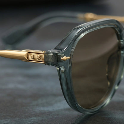 SHAUNA Retro Oval Sunglasses Women Rivets Gradient Shades UV400  Drako™️