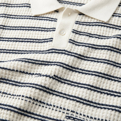 BJ Striped Short-Sleeve Knitted Shirt for Men  Drako™️