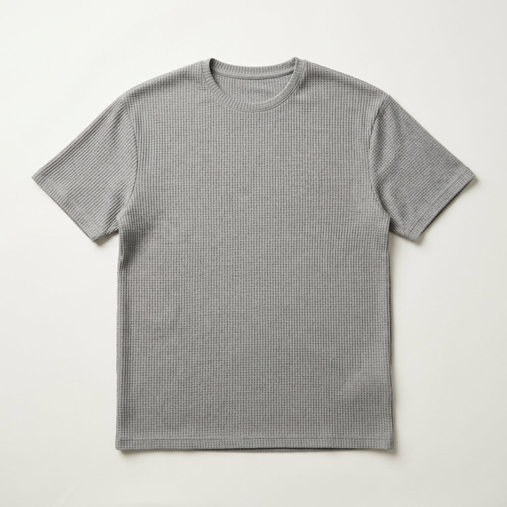 MYQ Men's Waffle Knit Short Sleeve T-Shirt  Drako™️