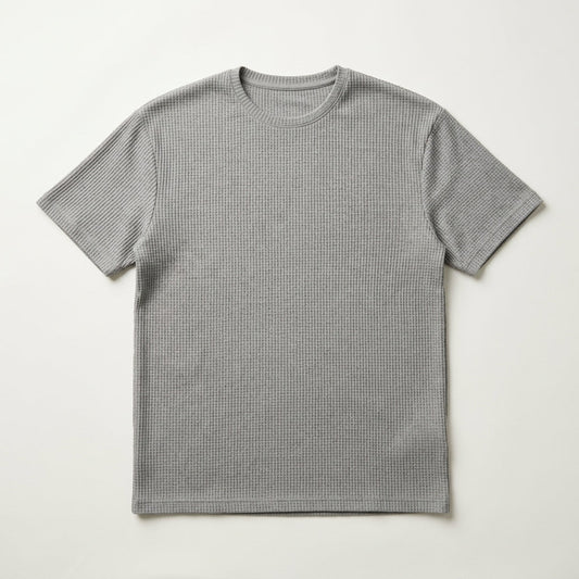 MYQ Men's Waffle Knit Short Sleeve T-Shirt  Drako™️