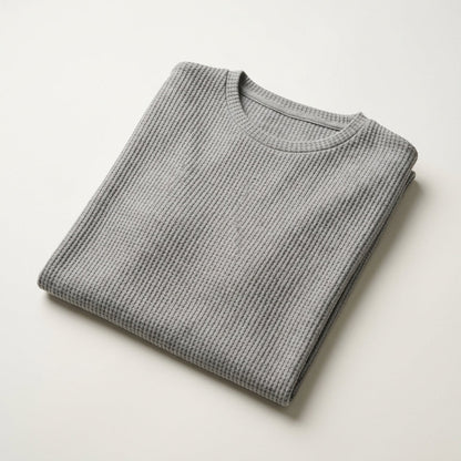 MYQ Men's Waffle Knit Short Sleeve T-Shirt  Drako™️