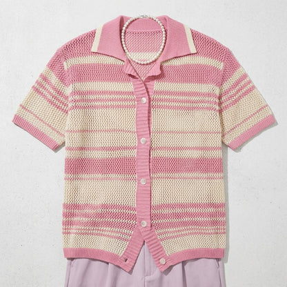 Men's Retro Casual Loose Short-Sleeve Knitted Shirt  Drako™️