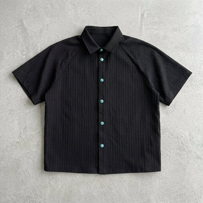 Tears of the Ocean Men's Summer Boxy Short Sleeve Shirt - Turquoise Cleanfit  Drako™️