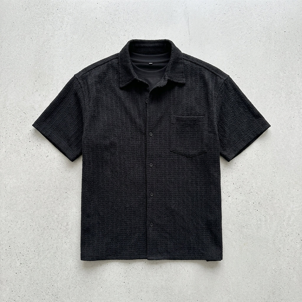 Men's Herringbone Short Sleeve Shirt  Drako™️