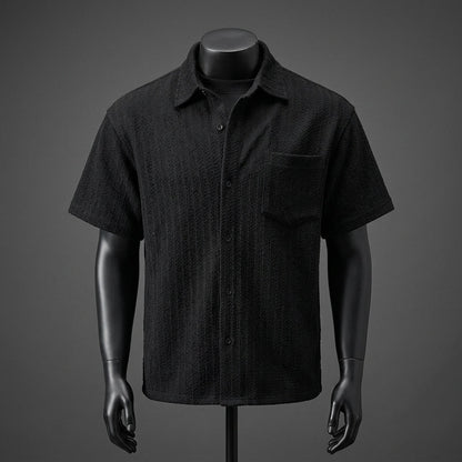 Men's Herringbone Short Sleeve Shirt  Drako™️