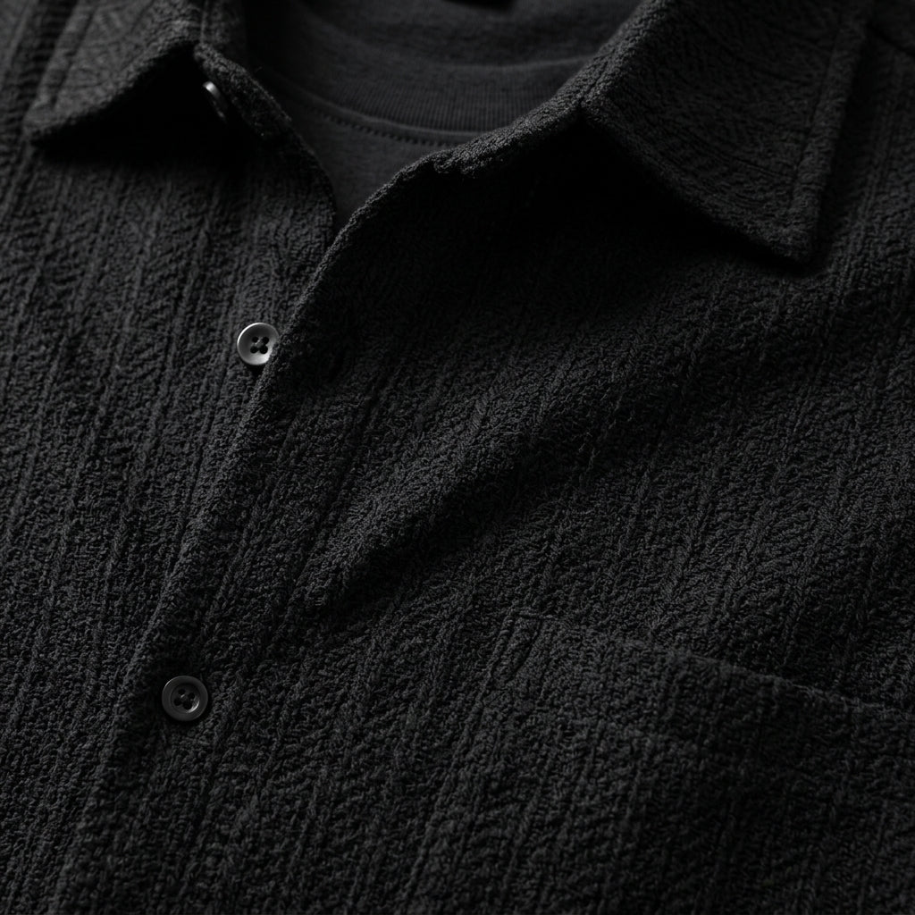 Men's Herringbone Short Sleeve Shirt  Drako™️