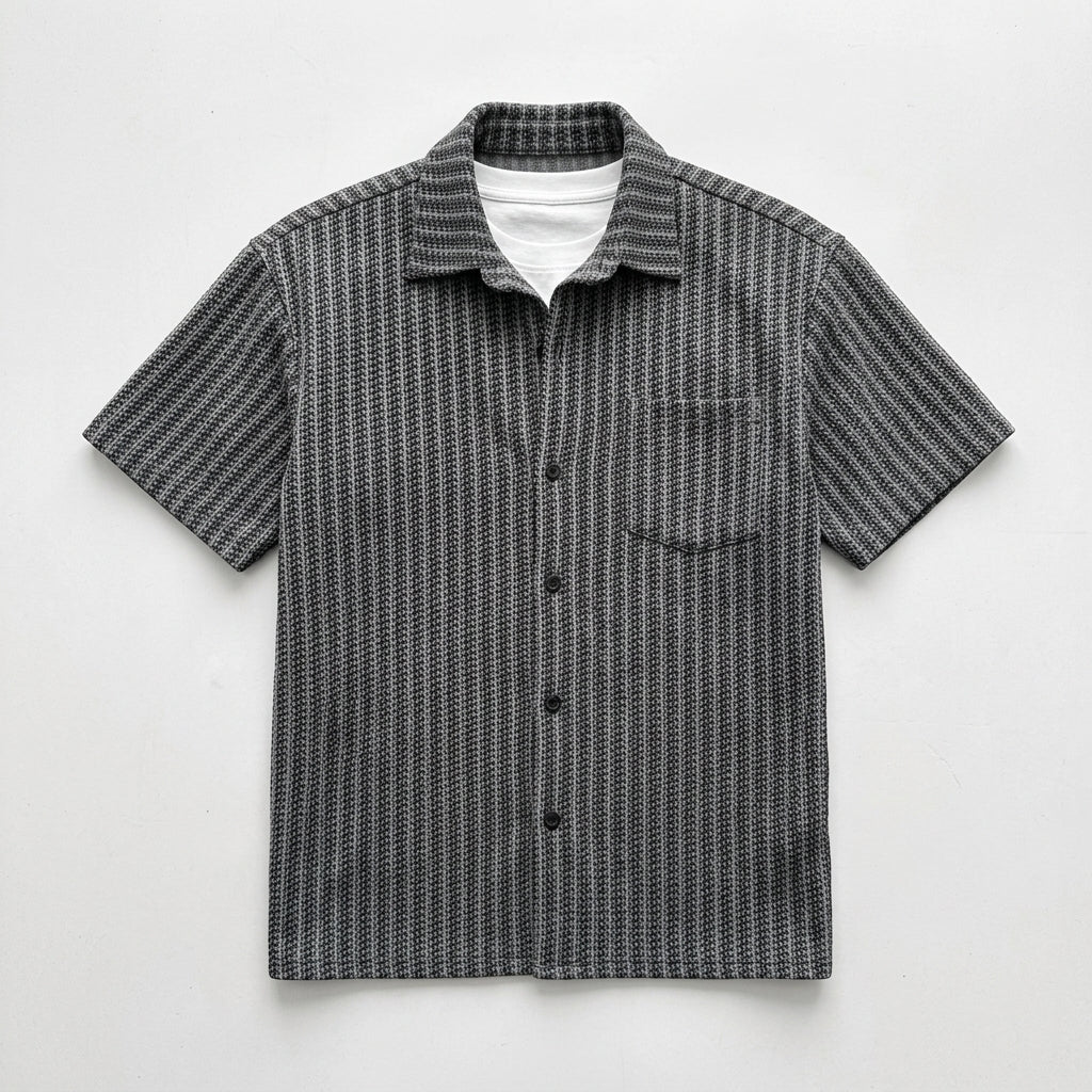 Men's Herringbone Short Sleeve Shirt  Drako™️