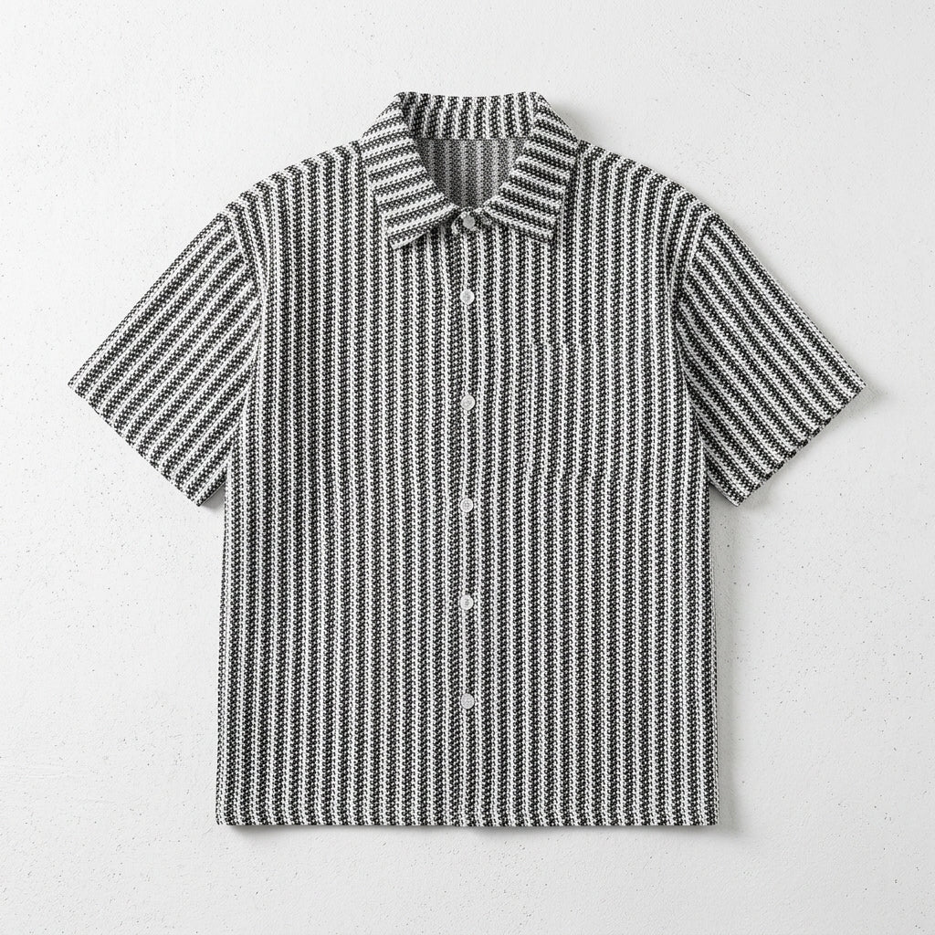 Men's Herringbone Short Sleeve Shirt  Drako™️
