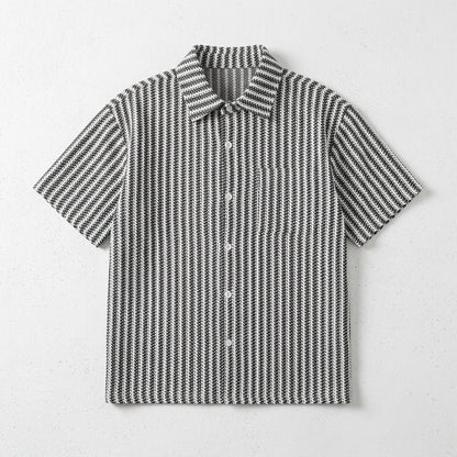 Men's Herringbone Short Sleeve Shirt  Drako™️