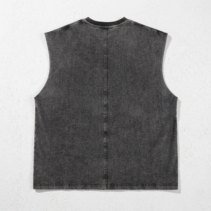 ETAI Men's American Retro Loose Sleeveless T-Shirt  Drako™️