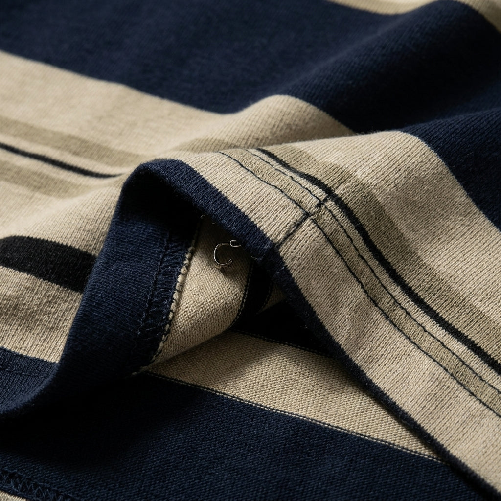 Men's Trendy American Style Color Block Stripe Short Sleeve T-Shirt  Drako™️