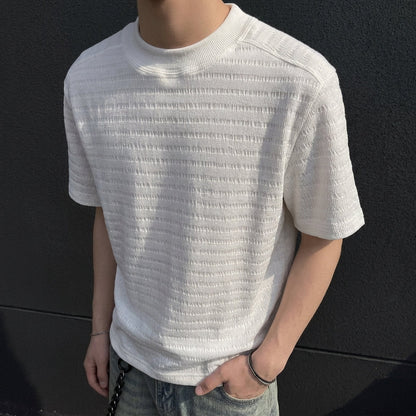 Verona Textured Knit T-Shirt  Drako™️