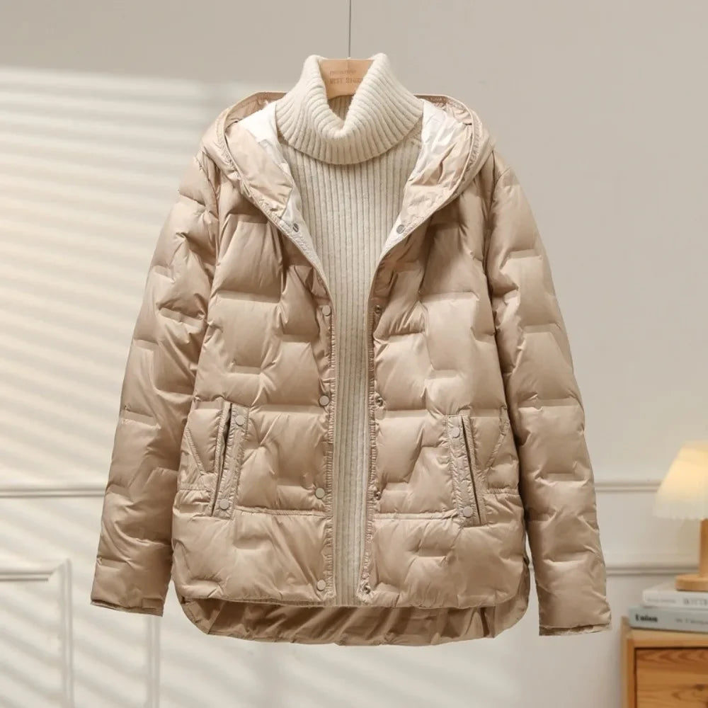 Léa Elegant and Warm Goose Down Puffer Jacket  Drako Watches