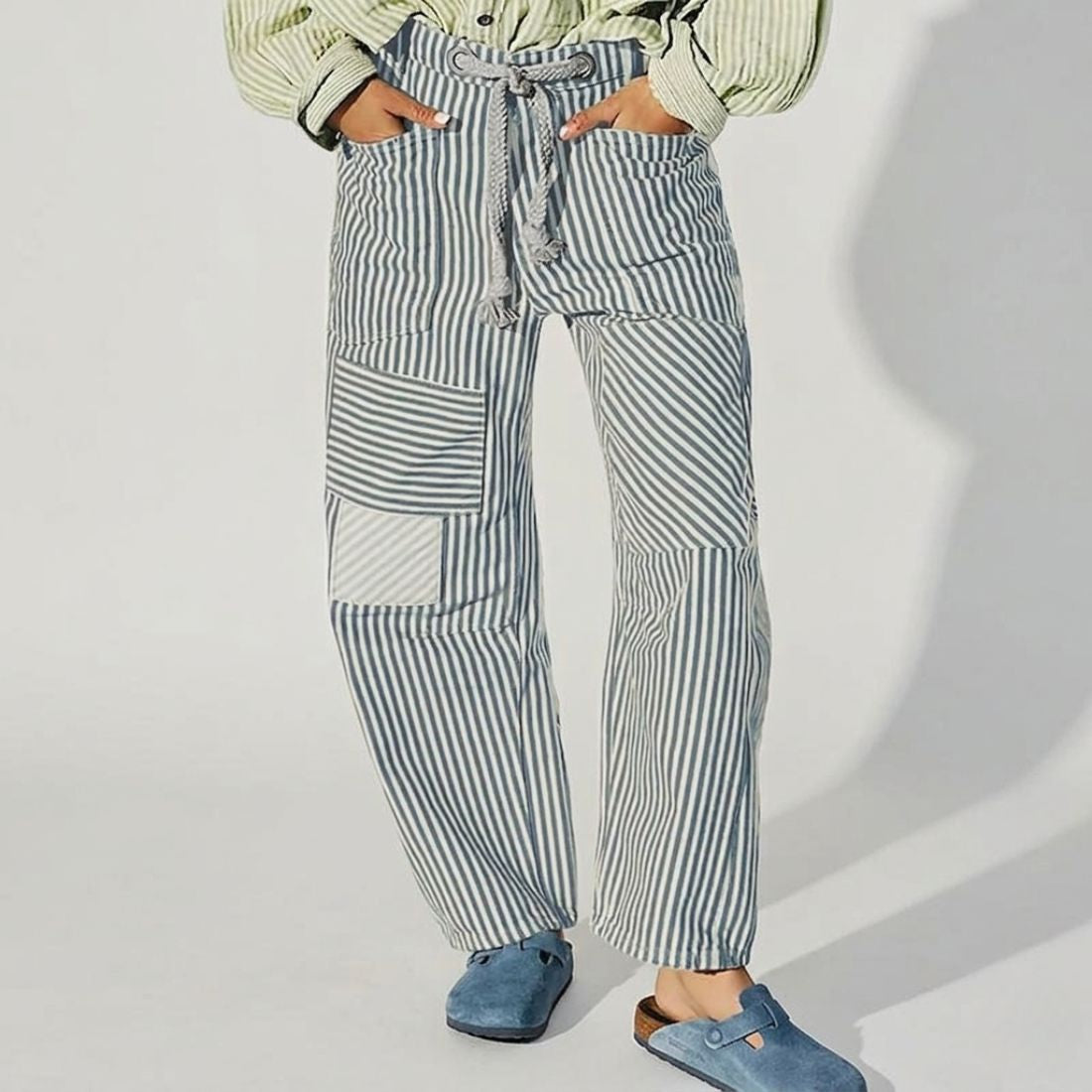 Lunaro Striped Patchwork Pants  Drako™️