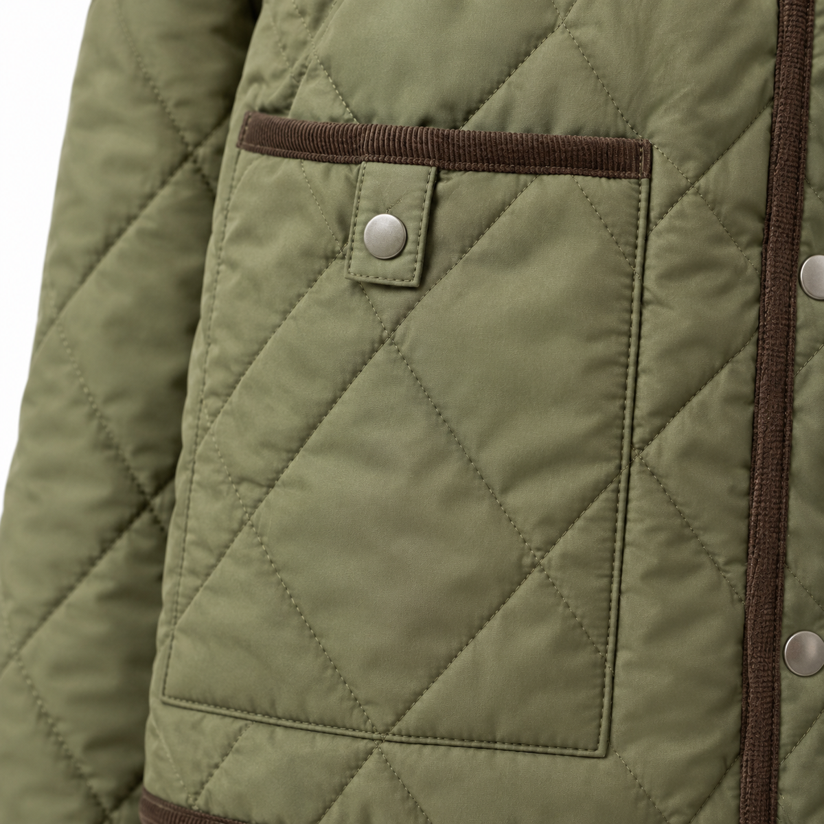 Linnea Corduroy-Collar Quilted Jacket  Drako™️ jackets