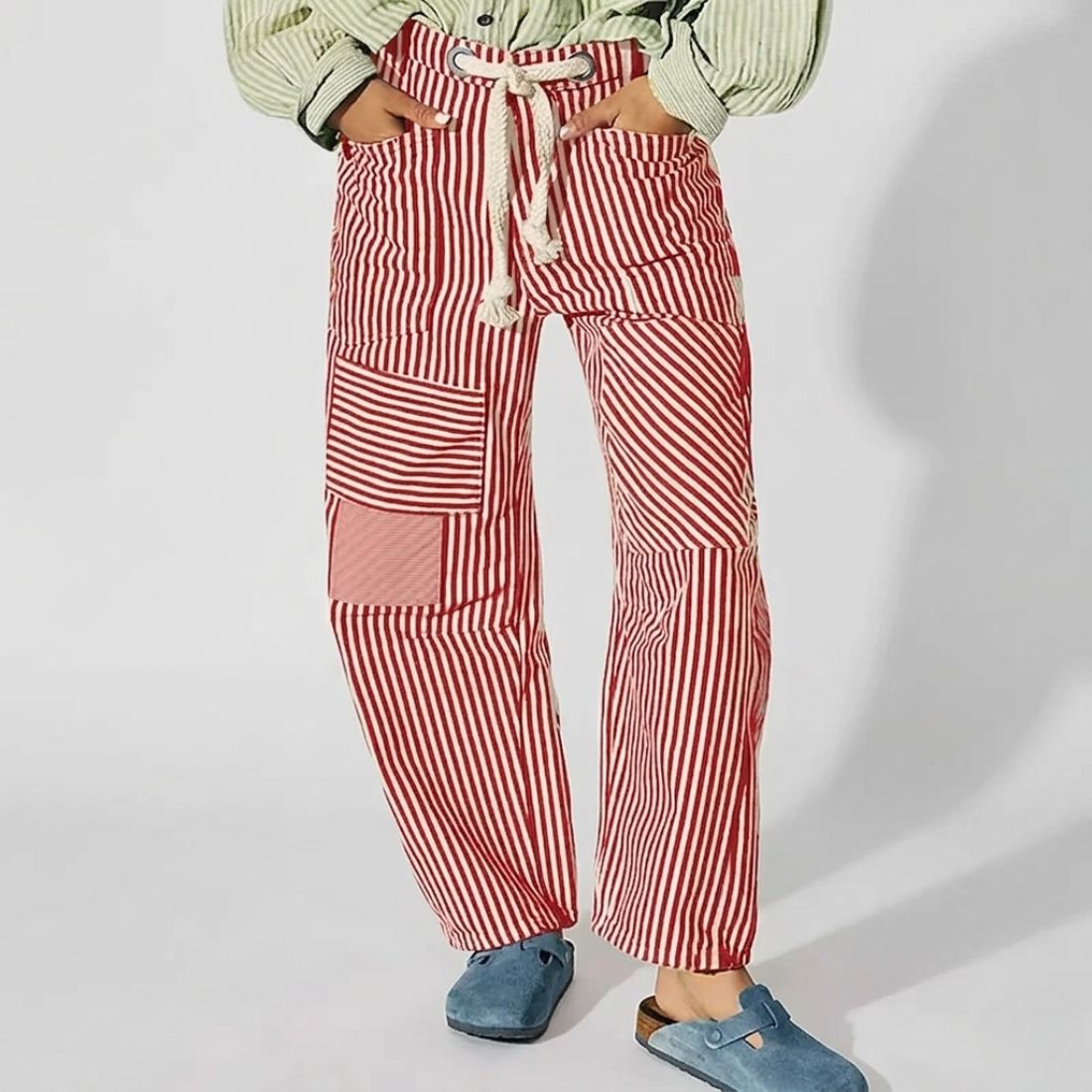 Lunaro Striped Patchwork Pants  Drako™️