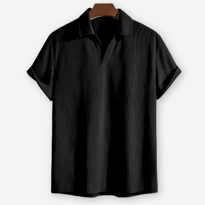 Ribbed Johnny Collar Polo  Drako Watches