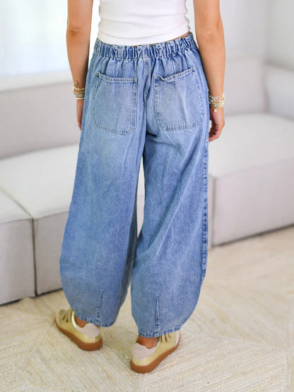 Women's Relaxed Fit Drawstring Denim Pants  Drako™️