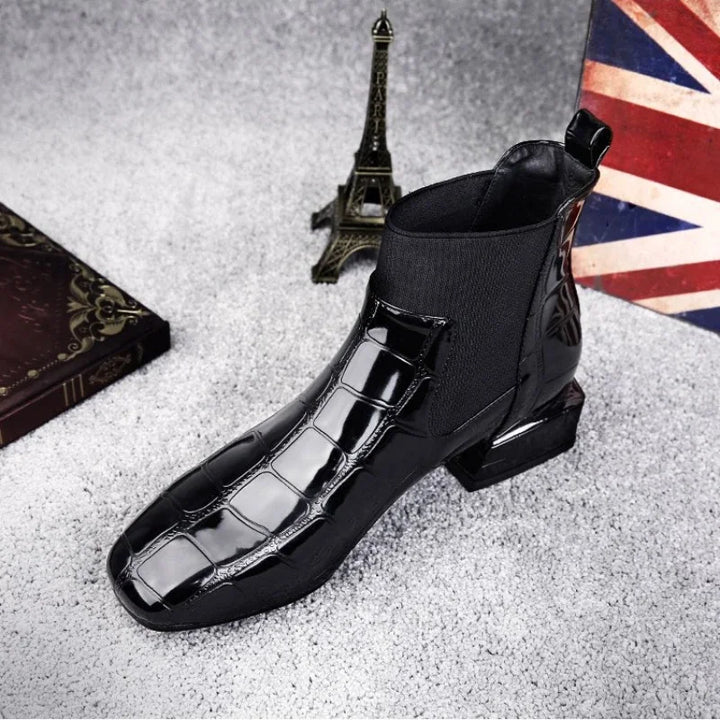 Elastic-Side Chelsea Ankle Boots | High-Quality Leather | Rubber Non-Slip Sole | Versatile Durable Design  Drako™️