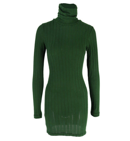 Knitted Dress with High Collar – Streetwear Elegance  Drako Watches