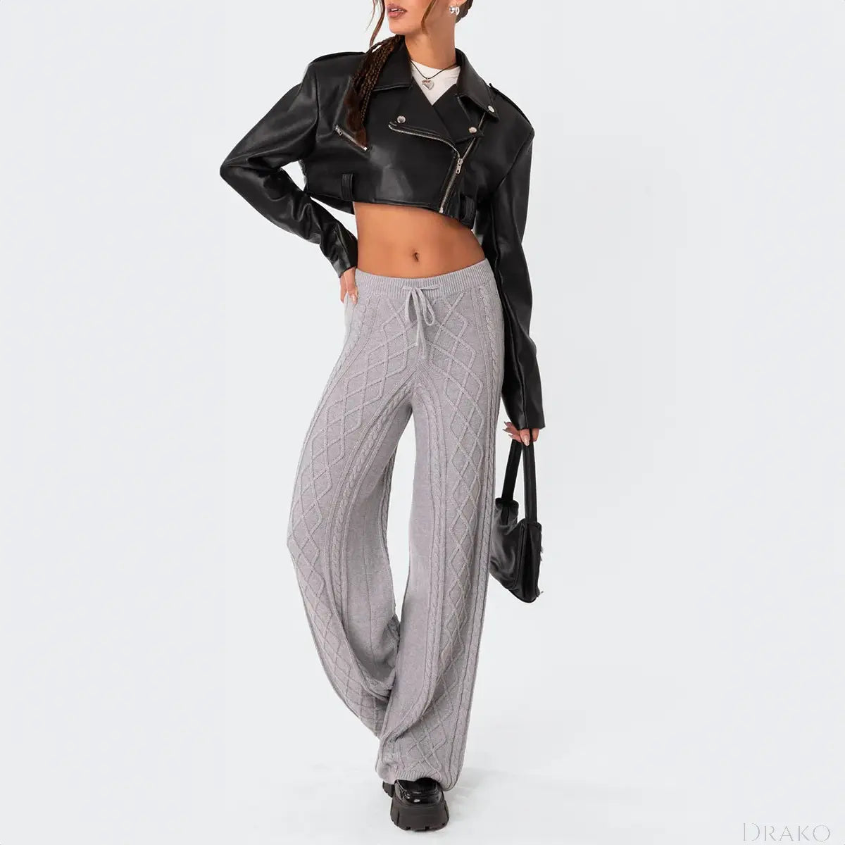 Amara Knit Wide-Leg Pants  Drako Watches