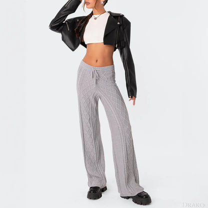 Amara Knit Wide-Leg Pants  Drako Watches