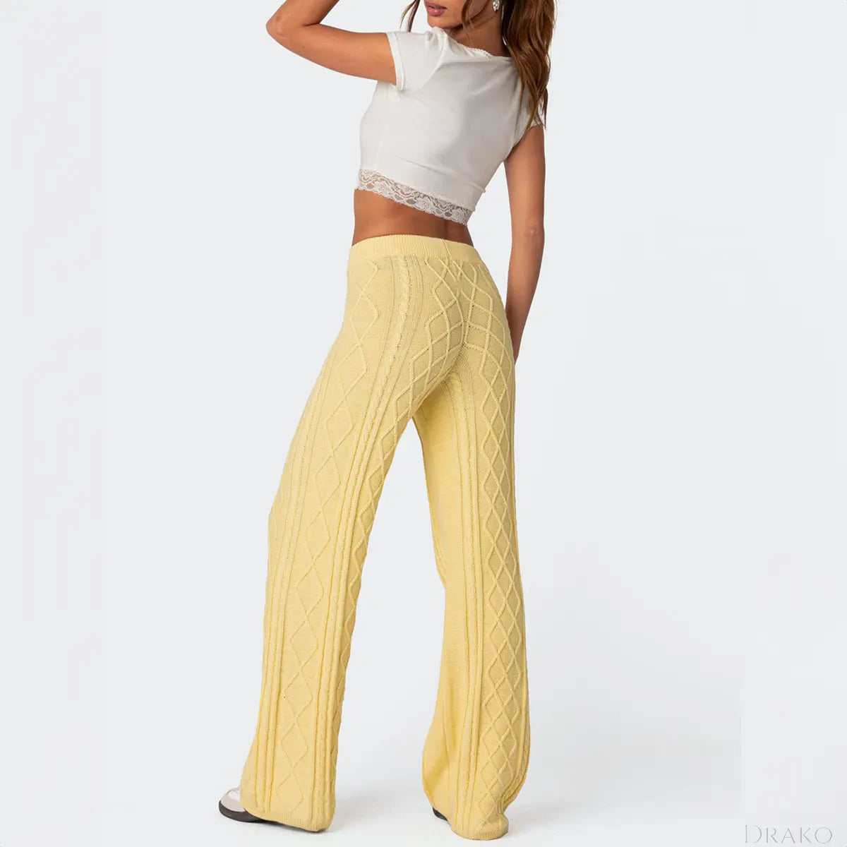 Amara Knit Wide-Leg Pants  Drako Watches